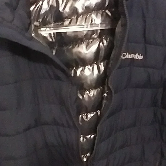 Navy Blue Columbia Puffer Coat - Picture 5 of 5